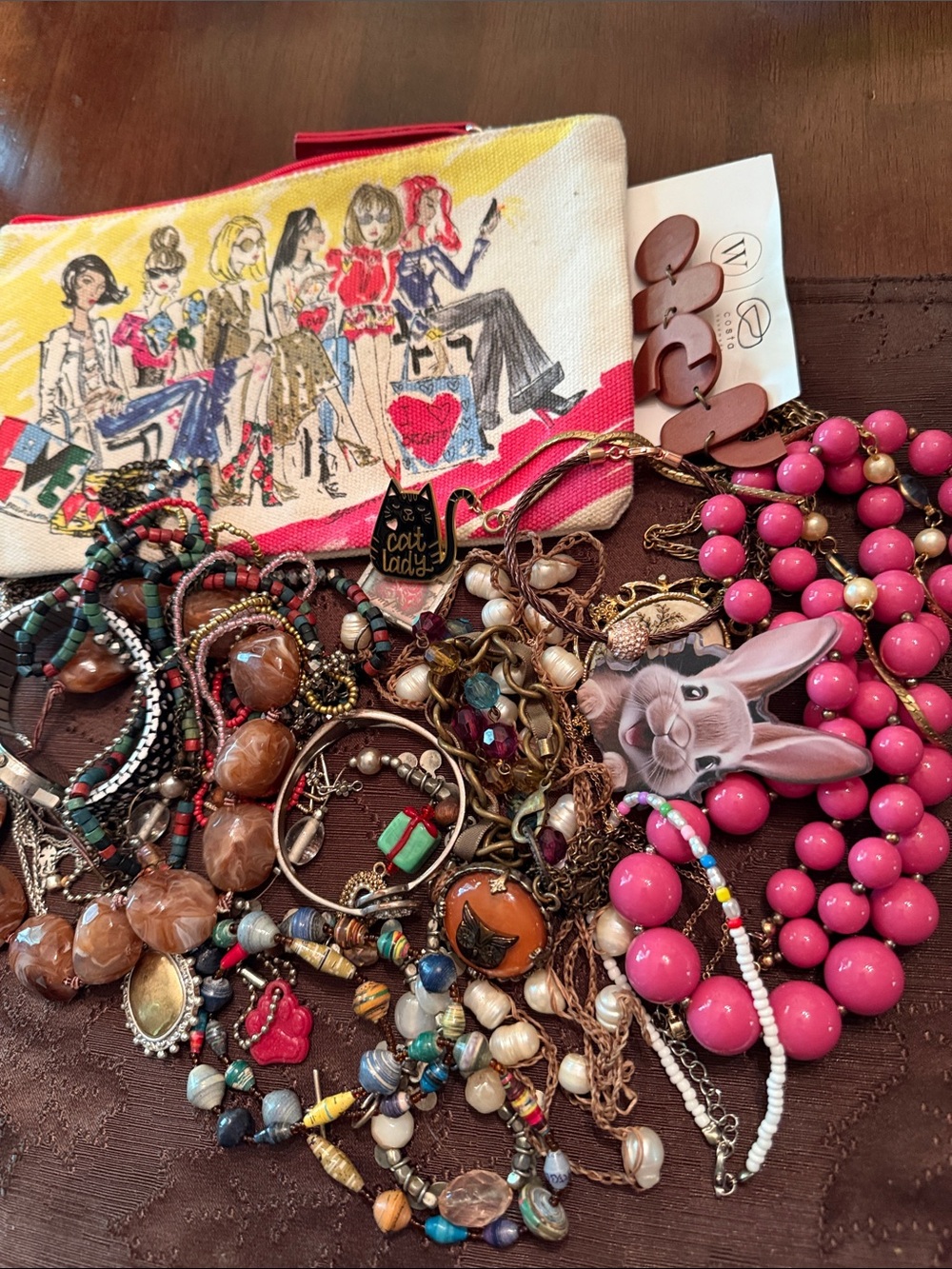 Bundle of old Jewelry in Brighton Pouch